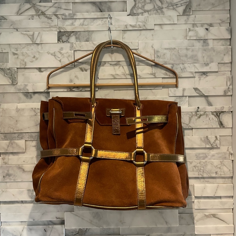 Gianni Chiarini suede tote bag